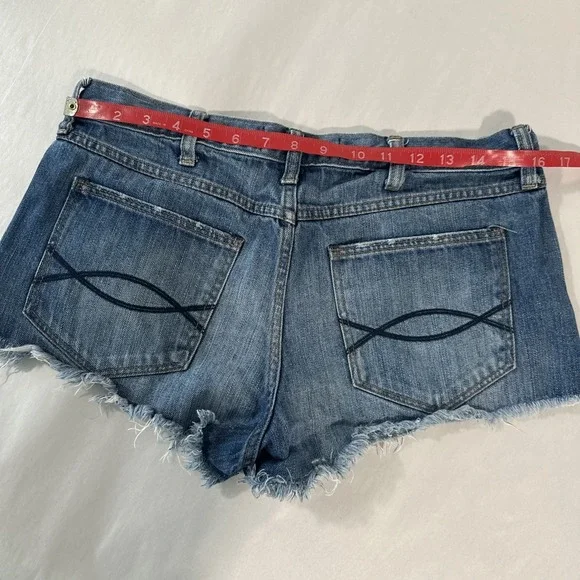 Abercrombie & Fitch High Rise Festival Short Cut Off Jean Shorts Women's Size 8 - Picture 5 of 6